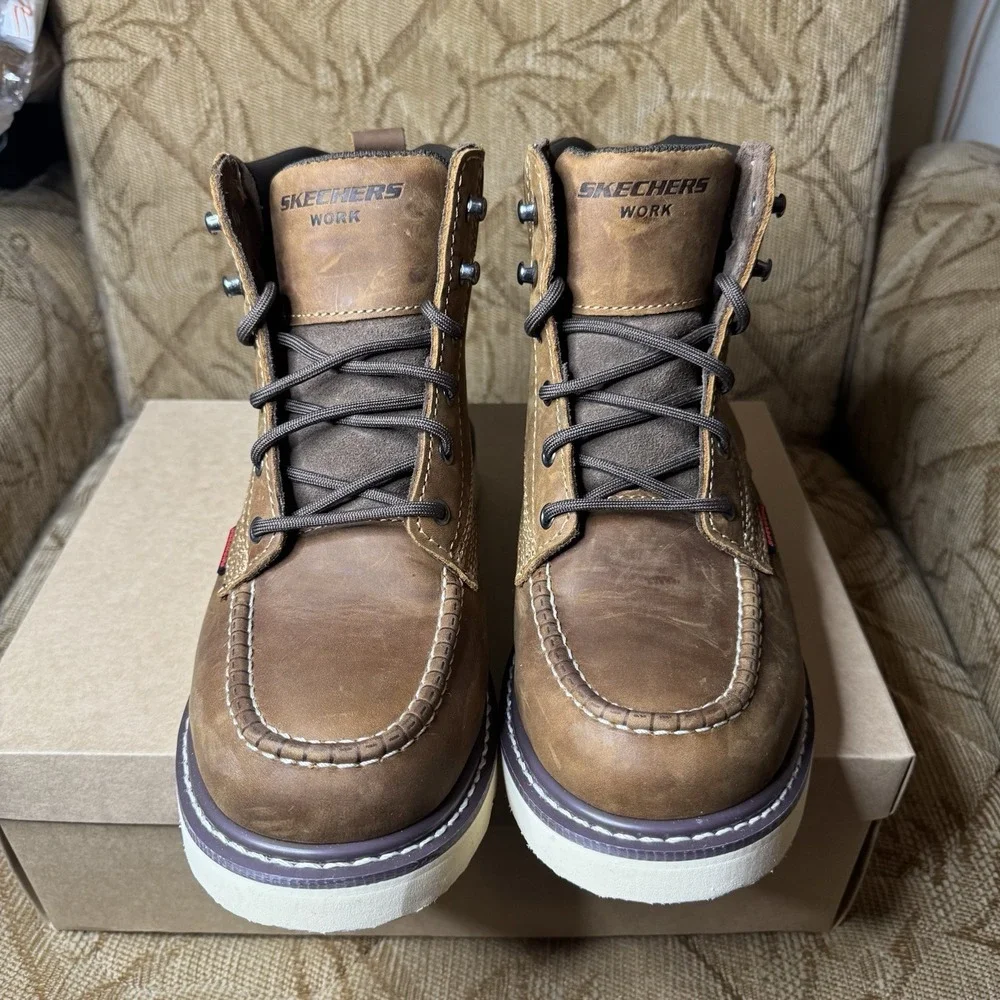 Skechers Kadmiel Bennot Work Boot‎ Brown 200180 Men's 9